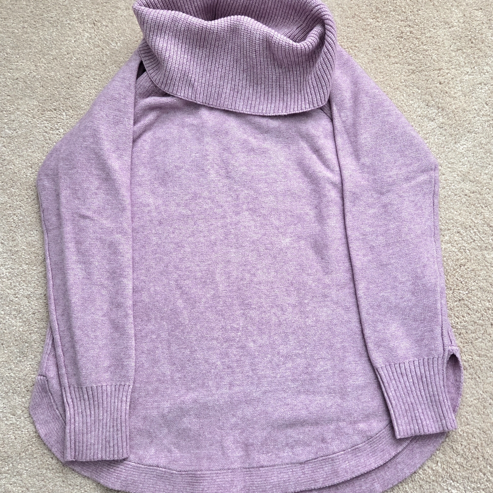 Anthropologie Lavender Rollneck Turtleneck Sweater